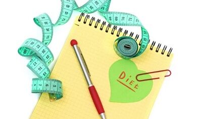 menú de mostra de dieta favorita